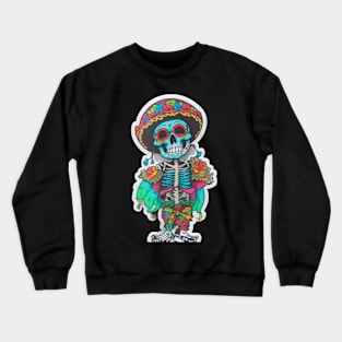 Cinco de Mayo skeleton art Crewneck Sweatshirt